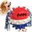 TTQ-01 Pet Dog Treat Ball Feed Dispenser Tooth Cleaning Bounce Toy Gift (BPA Free, CPC / FDA / RoHS Certified) - Red+White+Blue - 1