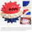 TTQ-01 Pet Dog Treat Ball Feed Dispenser Tooth Cleaning Bounce Toy Gift (BPA Free, CPC / FDA / RoHS Certified) - Red+White+Blue - 7