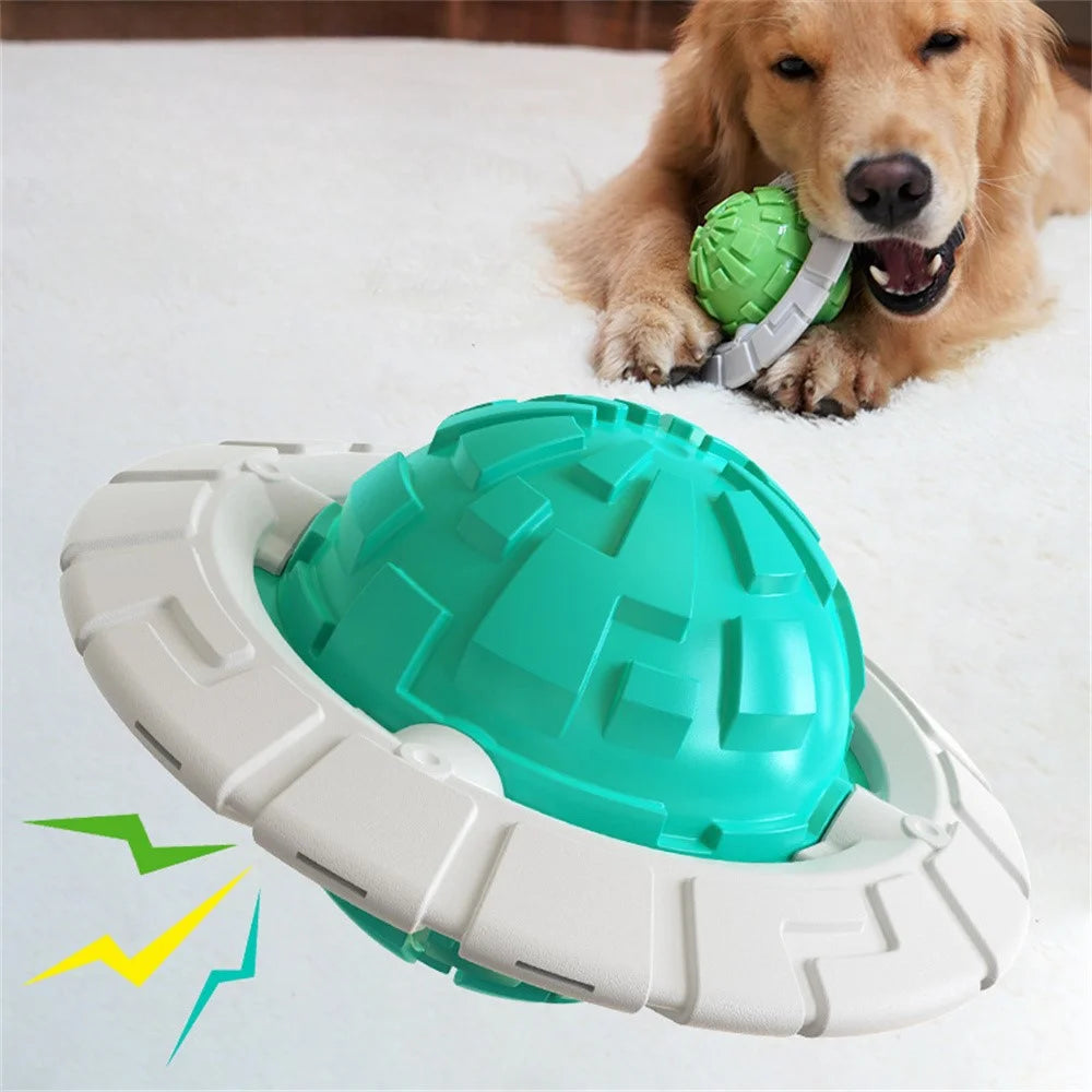 WXQ-02 Dog Interactive Flying Saucer Pet Chewing Squeaky Toy Gift (BPA Free, CPC / FDA / RoHS Certified) - Lake Blue - 2