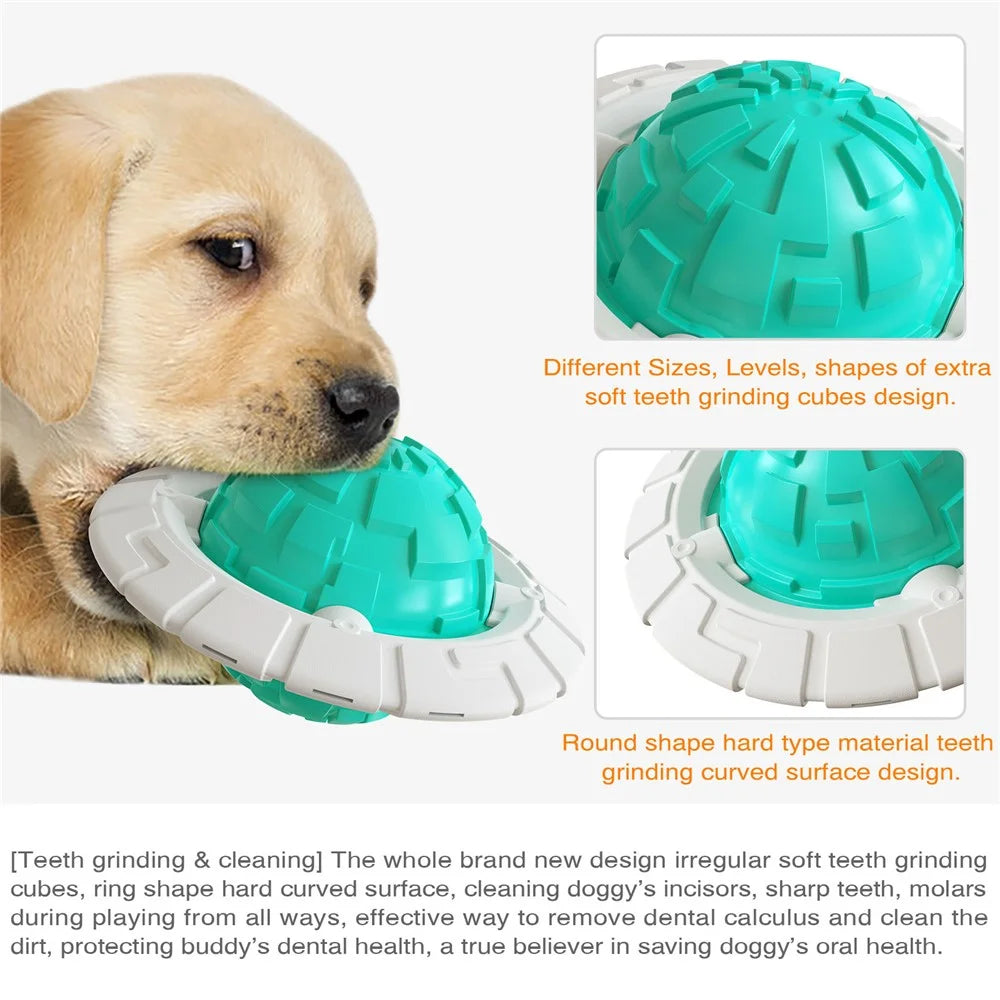 WXQ-02 Dog Interactive Flying Saucer Pet Chewing Squeaky Toy Gift (BPA Free, CPC / FDA / RoHS Certified) - Lake Blue - 6