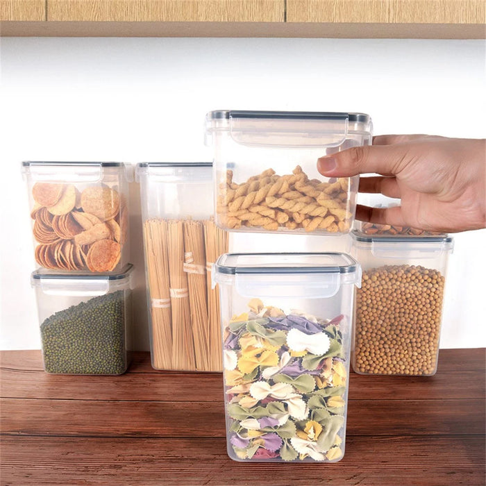 14Pcs / Set Kitchen Storage Jars with Lid Clear Airtight Storage Containers (BPA-Free, FDA / LFGB / FCM Certified) - 7