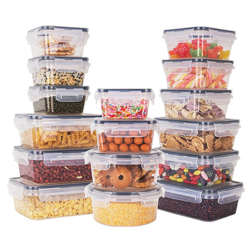 16Pcs  /  Set Airtight Food Storage Containers Kitchen Cabinet PP Jars with Lid (BPA-Free, FDA  /  LFGB  /  FCM Certified) - 1