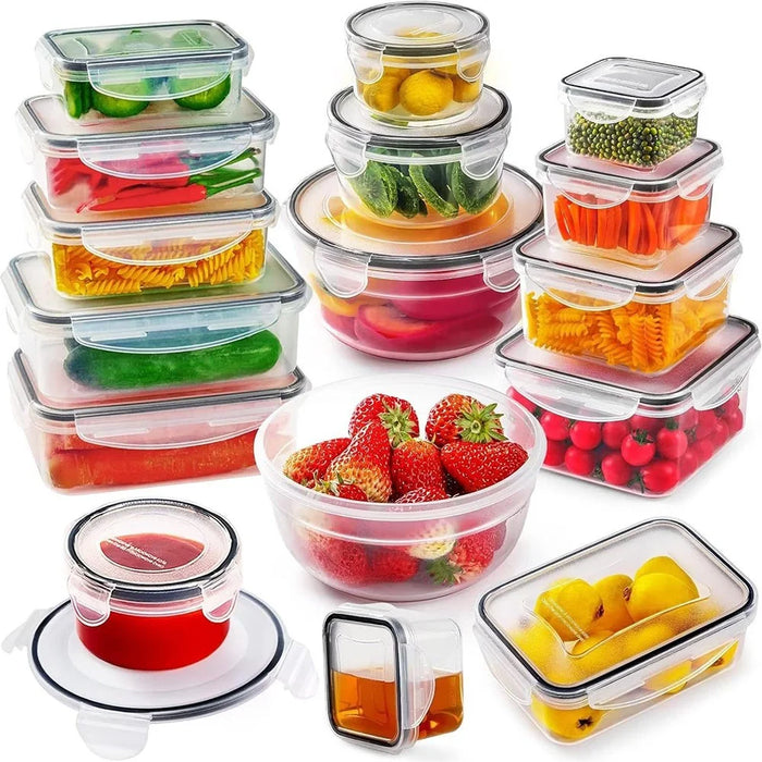 24Pcs / Set Kitchen Food Storage Jars Airtight Clear PP Containers with Lid (BPA-Free, FDA / LFGB / FCM Certified) - 2