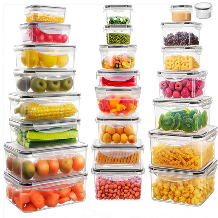 24Pcs / Set Food Storage Containers Kitchen Airtight PP Jars with Lid (BPA-Free, FDA / LFGB / FCM Certified) - 1