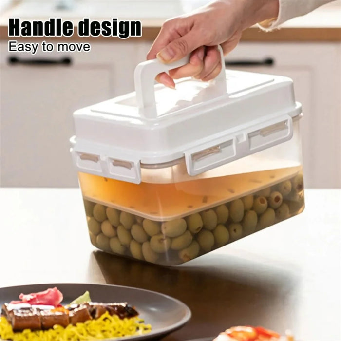 5L Pickle Kimchi Containers Press Plate Leakproof Airtight PP Storage Container with Handle - 5