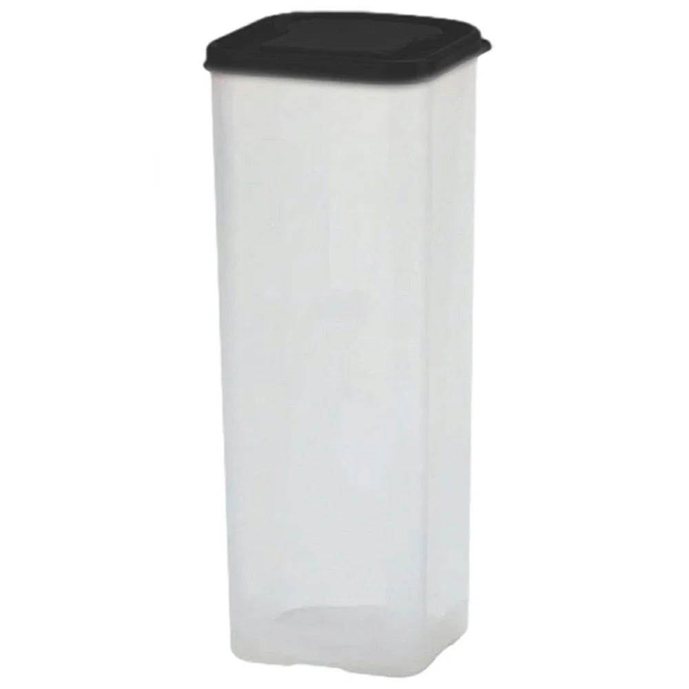 Airtight Bread Storage Container with Lid Transparent Plastic Kitchen Bread Box (BPA Free, No FDA) - Black - 1