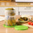 Hourglass Pickle Jar Dry Wet Separation Airtight Fridge Organizer for Kimchi Olives Pickled Vegetables (BPA Free, No FDA) - Blue - 3