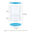 Hourglass Pickle Jar Dry Wet Separation Airtight Fridge Organizer for Kimchi Olives Pickled Vegetables (BPA Free, No FDA) - Blue - 6
