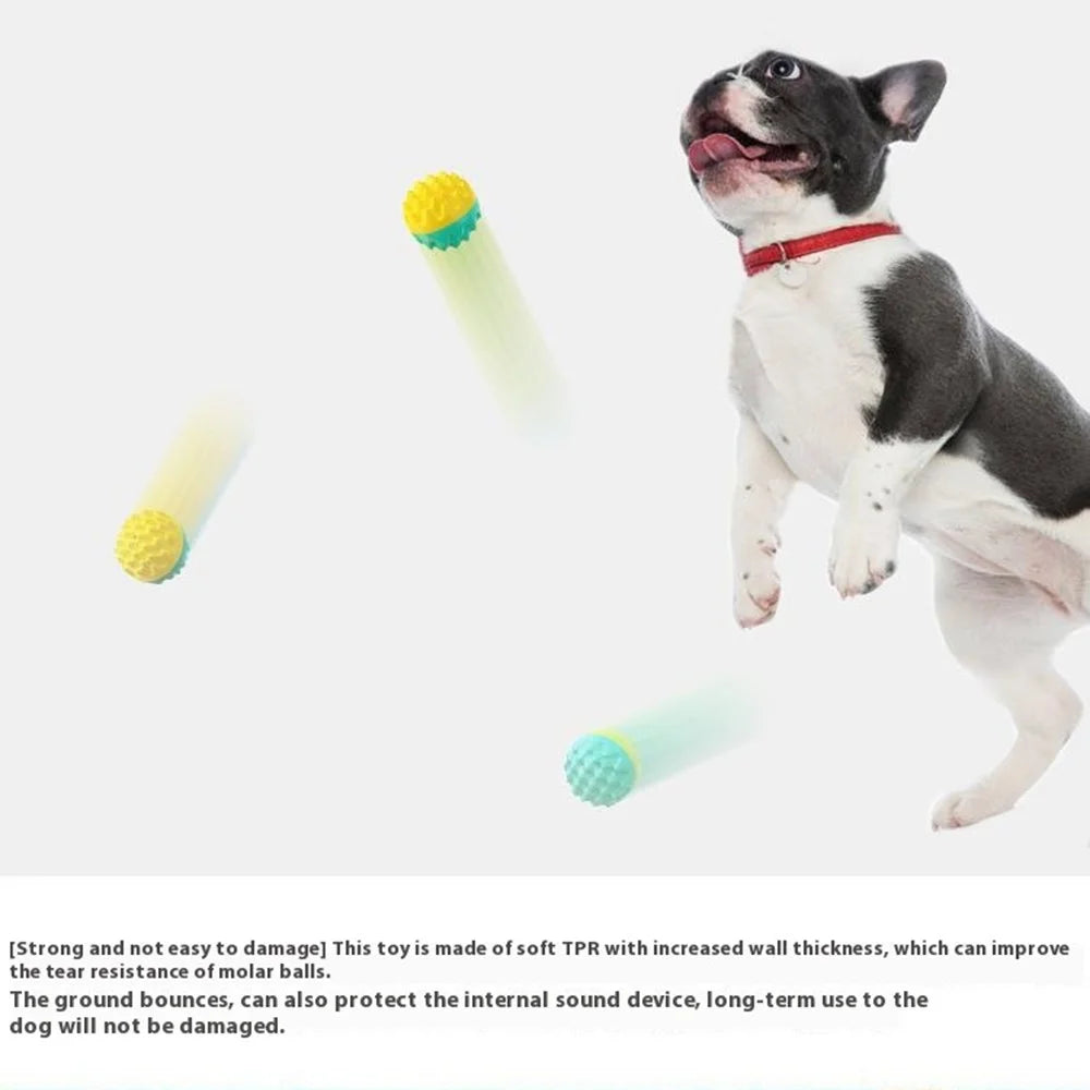 Pet Dog Squeaky Toy Gift Teething Chew Ball for Dental Cleaning Puppy Interactive Float Ball - Lake Blue - 7
