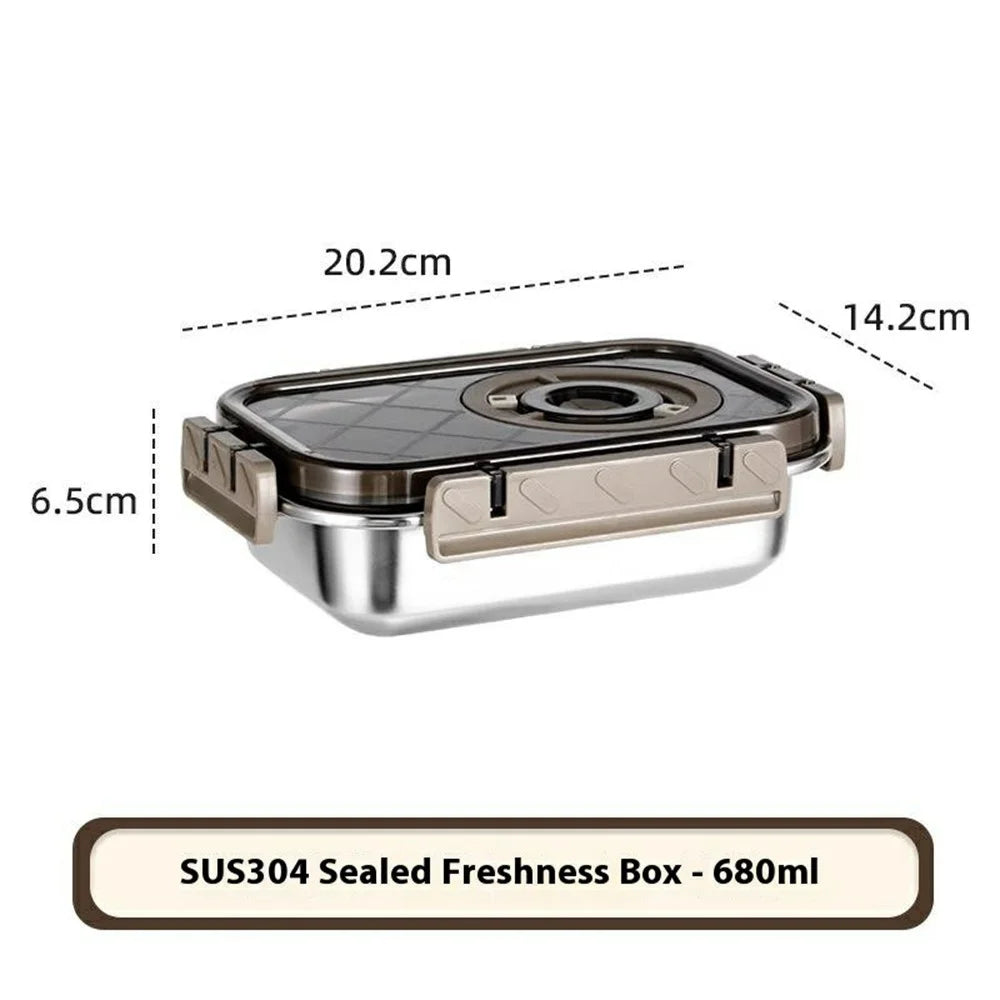 Stainless Steel Food Storage Container 680ML Leak-Proof Salad Container with Lid (No FDA) - 6