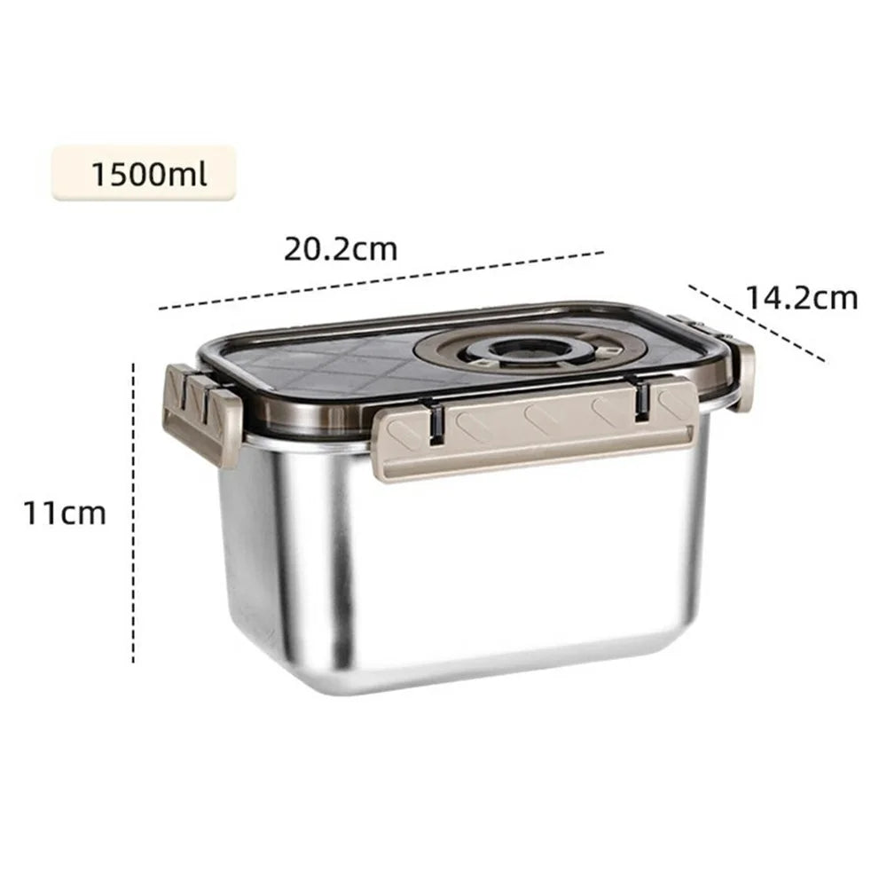 Stainless Steel Food Storage Container 1500ML Leak-Proof Salad Container with Lid (No FDA) - 6