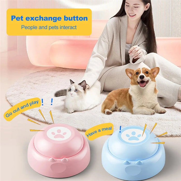 Pet Communication Sound Button Recordable Voice Trainer Gift for Interactive Training - Pink - 6