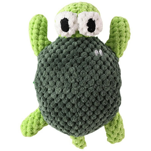 Ocean Animal Dog Rope Toy Squeaky Durable Pet Toys Turtle Crab Starfish for Chewing Playing - Turtle - 1
