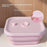 1000ml Rectangle Food Grade Silicone Collapsible Lunch Box Foldable Microwave Safe Storage Container (BPA-Free, FDA Certified) - Blue - 4