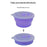1500ml Round Food Grade Silicone Collapsible Lunch Box Foldable Microwave Safe Storage Container (BPA-Free, FDA Certified) - Blue - 3