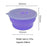 1500ml Round Food Grade Silicone Collapsible Lunch Box Foldable Microwave Safe Storage Container (BPA-Free, FDA Certified) - Blue - 6