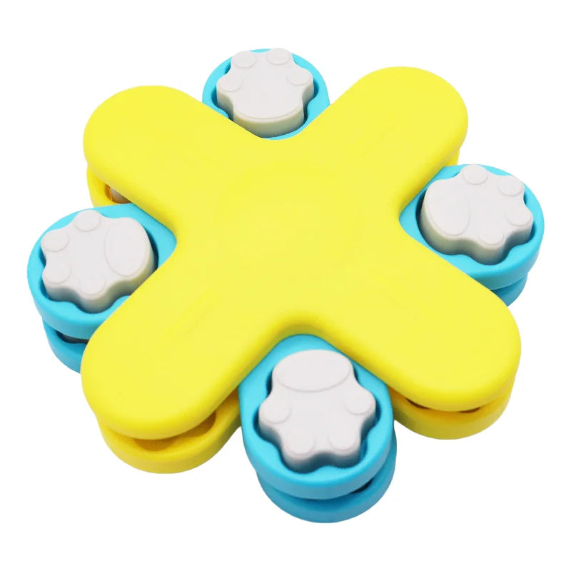 3-Layer Dog Puzzle Toy Slow Feeder Interactive Treat Dispenser for Pet Training (BPA Free, No FDA) - Yellow - 2