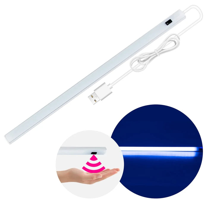 35 LEDs Motion Sensor LED Under Cabinet Night Light Human Body Induction Long Strip Lamp for Closet Wardrobe 0.4m - White - 2