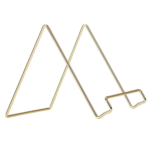 16 x 16.5 x 13.5cm Nordic Style Wrought Iron Magazine Storage Rack Gold-plated Tablet Stand Metal Holder for Cookbooks/Photographs - Size: L - 1