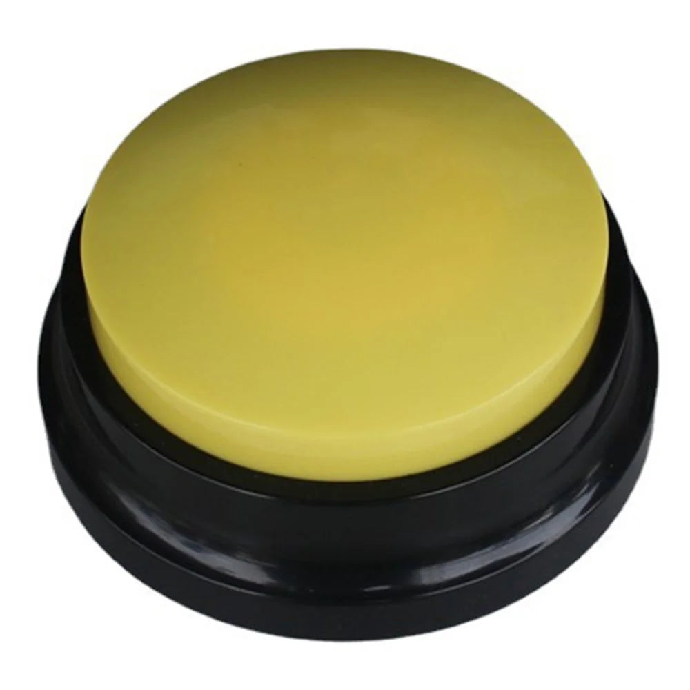 Battery Powered Voice Recording Button for Dog Communication Pet Gift Training Buzzer Device - Yellow - 1