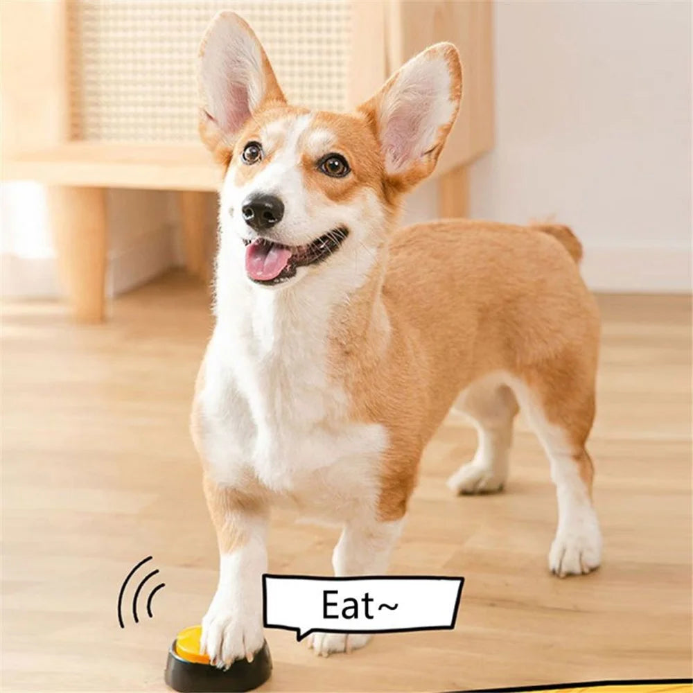 Battery Powered Voice Recording Button for Dog Communication Pet Gift Training Buzzer Device - Yellow - 3
