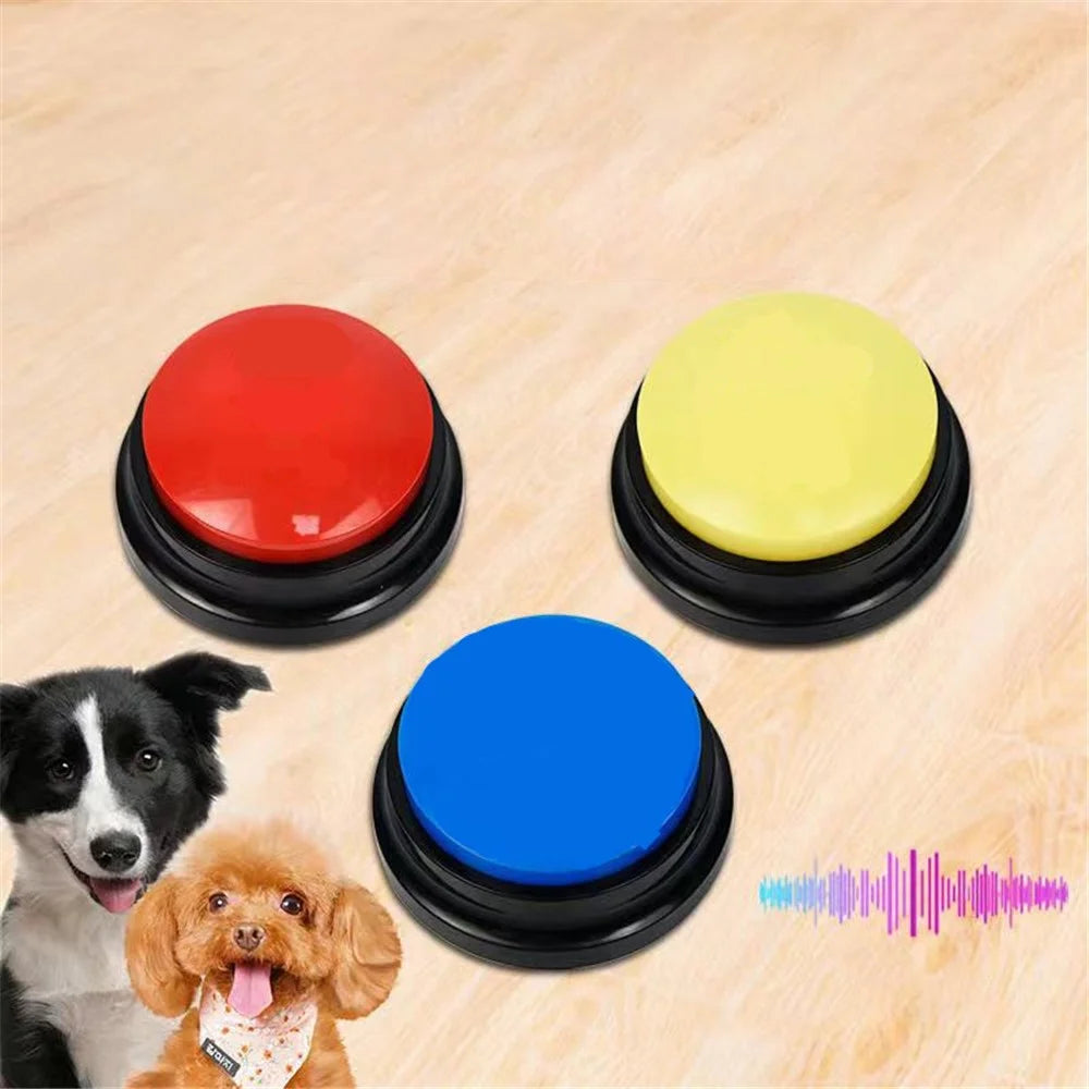 Battery Powered Voice Recording Button for Dog Communication Pet Gift Training Buzzer Device - Yellow - 5