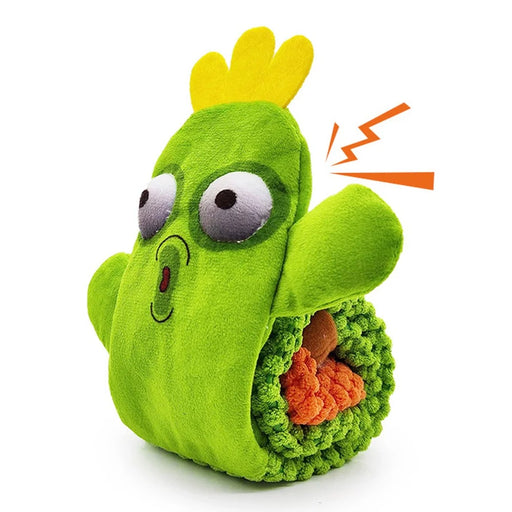 Cactus Style Squeaky Chew Dog Toy Food Sniffing Feeding Stress Relief Pet Supply ST - 2