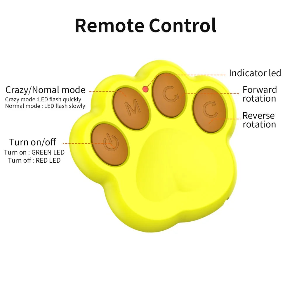 Cat Dog Puppy Wicked Ball USB Rechargeable LED Light Electric Self-Playing Toy with Remote Control ST - Orange - 7