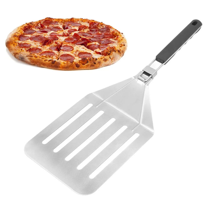 Foldable 430 Stainless Steel Pizza Cake Spatula Pizza Peel Slotted Spatula, Size L (BPA-Free, No FDA Certificate) - 2