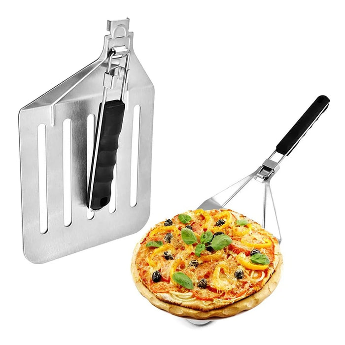 Foldable 430 Stainless Steel Pizza Cake Spatula Pizza Peel Slotted Spatula, Size L (BPA-Free, No FDA Certificate) - 5