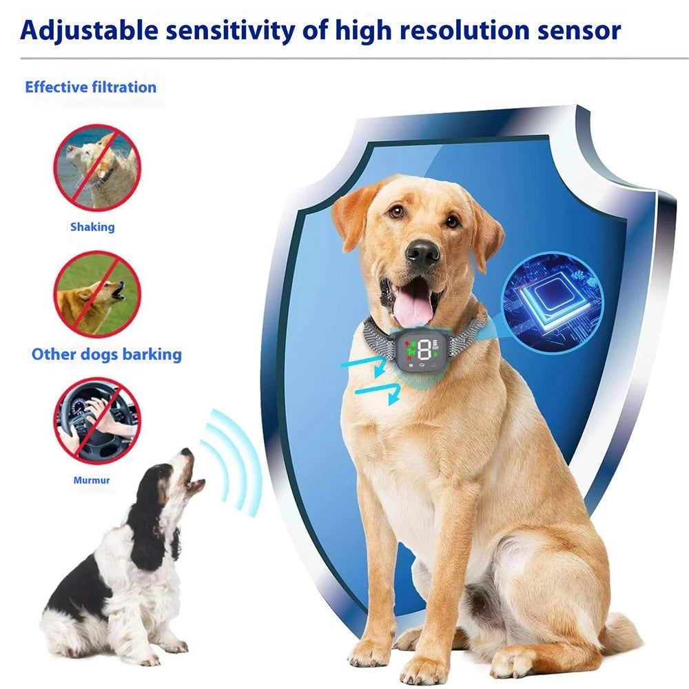 776 Pet Bark Control Collar Color Screen Dogs Shock / Vibration / Sound Auto Trainer Gift (CE FCC UN38.3 MSDS Certified) - Black - 3