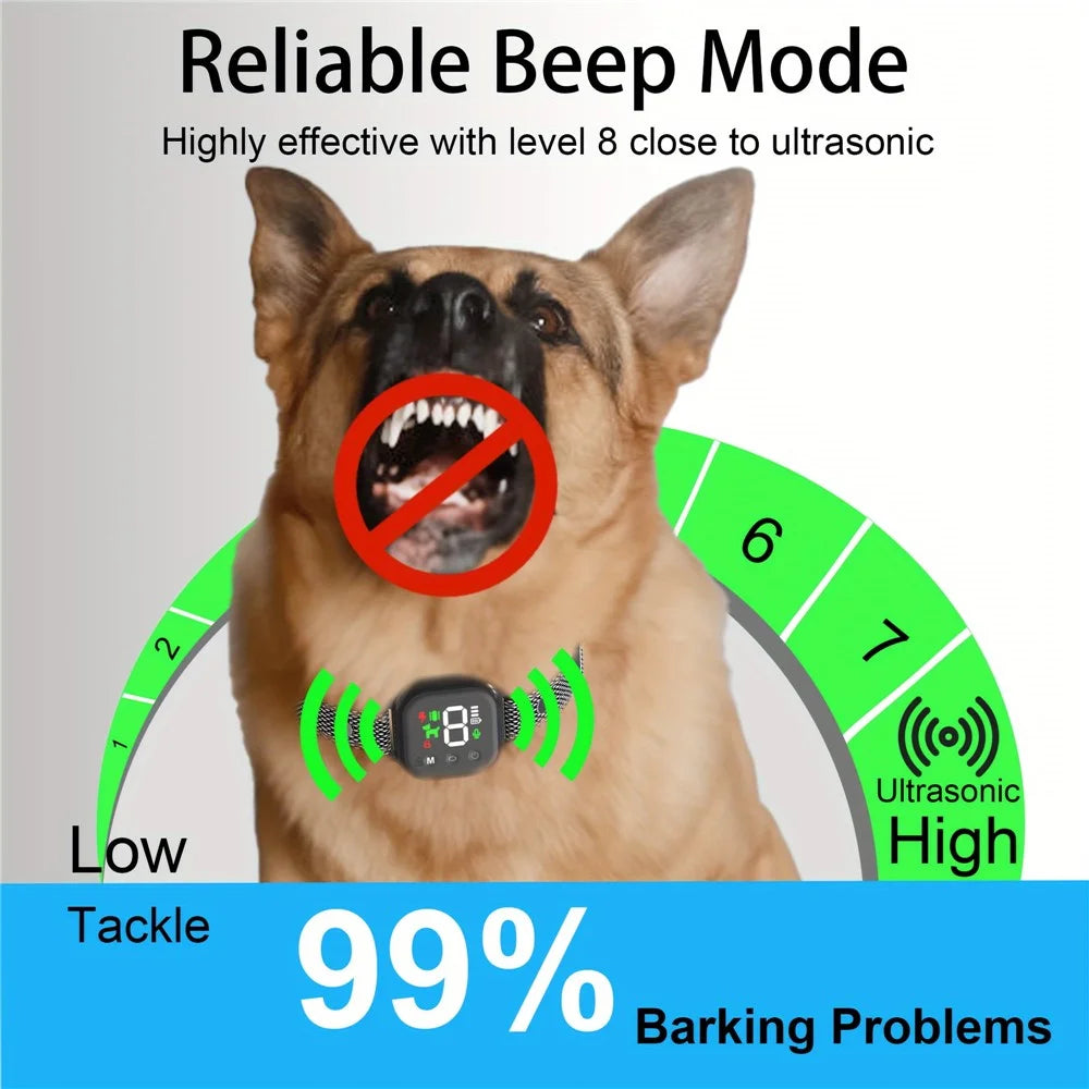 776 Pet Bark Control Collar Color Screen Dogs Shock / Vibration / Sound Auto Trainer Gift (CE FCC UN38.3 MSDS Certified) - Black - 5
