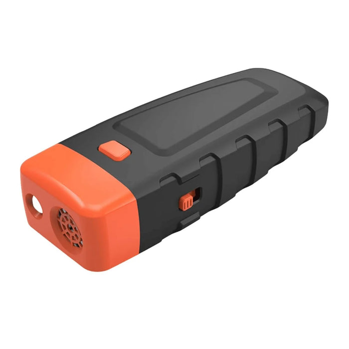 Ultrasonic Anti Barking Dog Trainer Portable Rechargeable LED Flash Pet Gift Training Tool - Black+Orange - 1