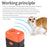 Ultrasonic Anti Barking Dog Trainer Portable Rechargeable LED Flash Pet Gift Training Tool - Black+Orange - 2