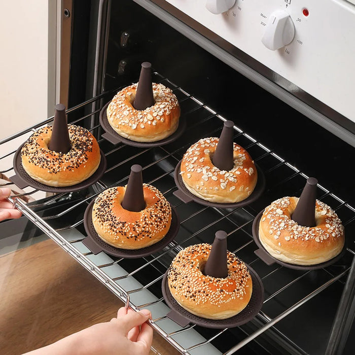 6Pcs Oven-Safe Silicone Baking Molds for Bread Donuts (BPA Free, No FDA) - 3