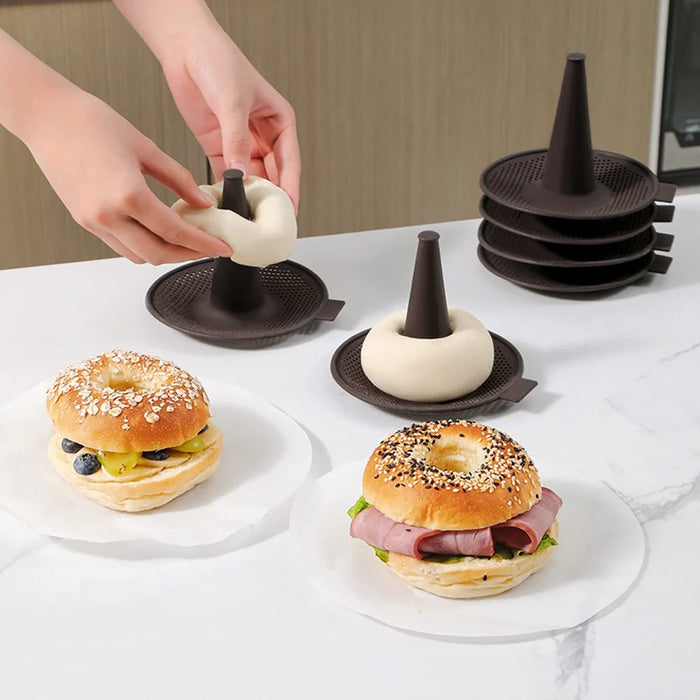 6Pcs Oven-Safe Silicone Baking Molds for Bread Donuts (BPA Free, No FDA) - 4