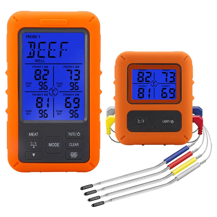 TS-TP40-A Digital Display BBQ Meat Probe 4 Channels Wireless Food Thermometer for Kitchen Cooking - 1