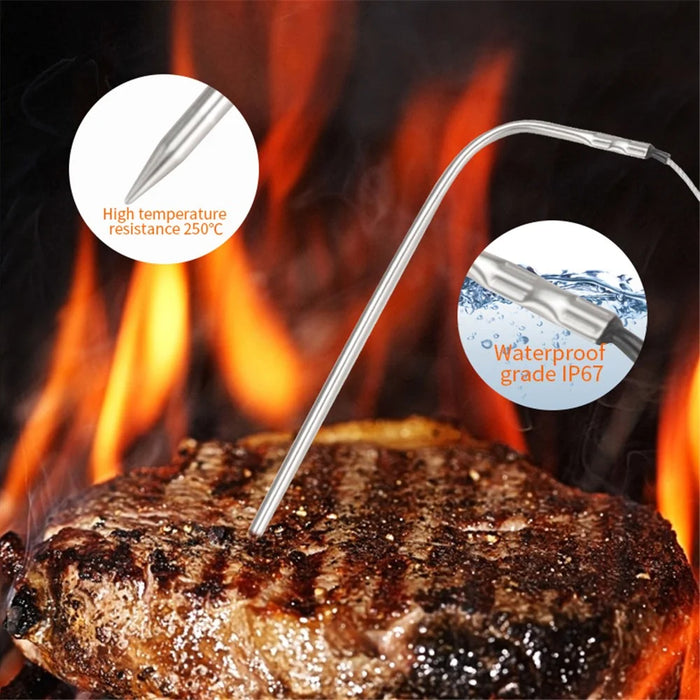 TS-6602 Dual Probe Digital Food Thermometer for BBQ Meat Cooking Kitchen Temperature Gauge - 6