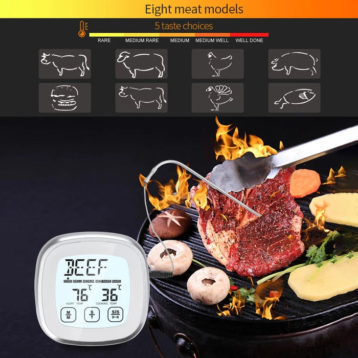 TS-BN53-A Wireless Digital Food Thermometer for Kitchen BBQ Cooking Timer Temperature Gauge with Probe - 2