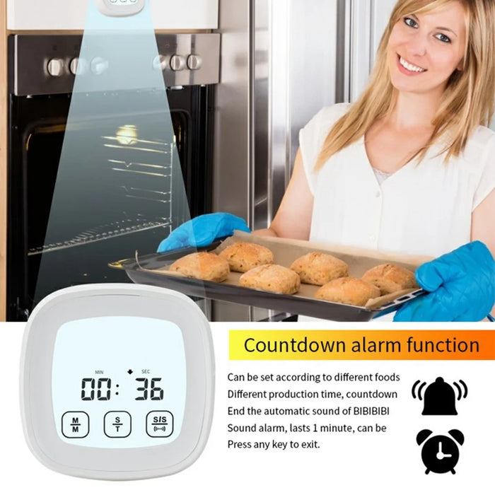 TS-802A-1 2.3 Inch Touch Screen 8 Food Types Digital Meat Thermometer for BBQ Grill Cooking with Timer - 3