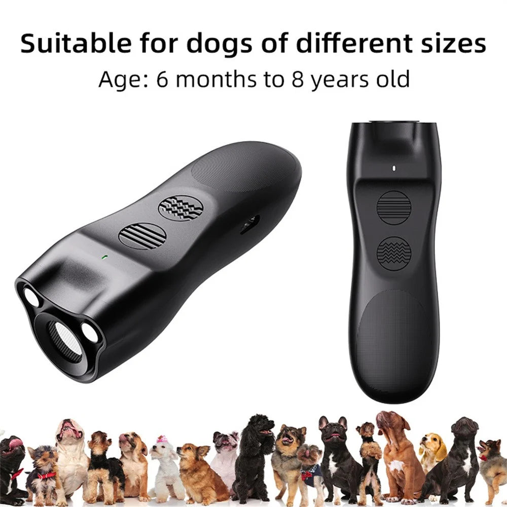 P23 Mini Ultrasonic Anti Barking Device for Dogs Gift Portable Bark Control Dog Training Deterrent - Black - 6
