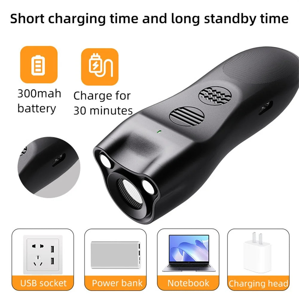 P23 Mini Ultrasonic Anti Barking Device for Dogs Gift Portable Bark Control Dog Training Deterrent - Black - 7