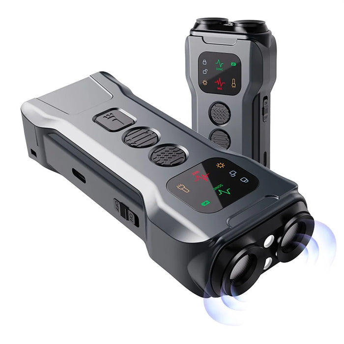 P9 Dual Head Anti Barking Device Gift Ultrasonic Dog Repellent Portable Dog Training Tool Built In Flashlight - Black - 2