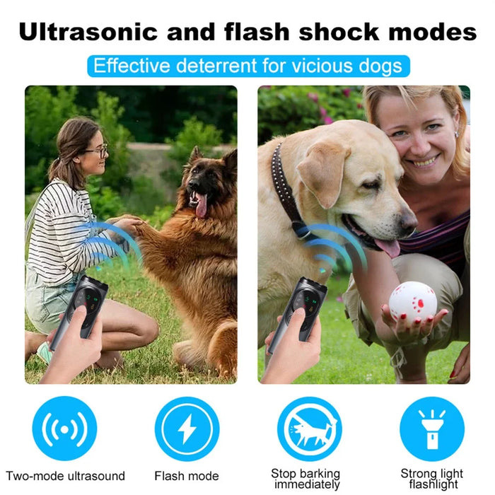 P10 Mini Ultrasonic Dog Repellent Portable Bark Control Training Device Gift with Flashlight - 5
