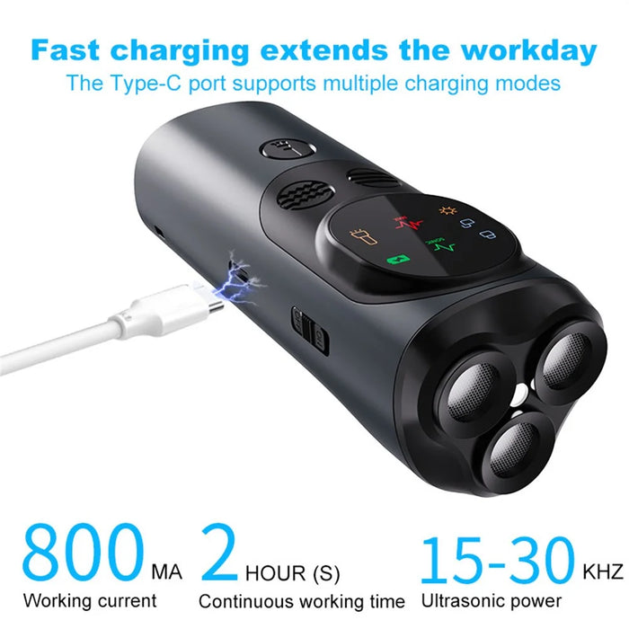 P10 Mini Ultrasonic Dog Repellent Portable Bark Control Training Device Gift with Flashlight - 7