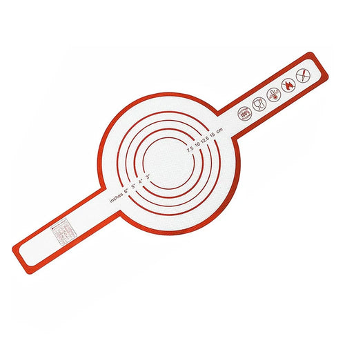 0.4mm Thickness Silicone Bread Sling Non-Stick Silicone Bread Baking Mat for Sourdough, Dough Lifter Liner with Handles, FDA Certified - Red - 1