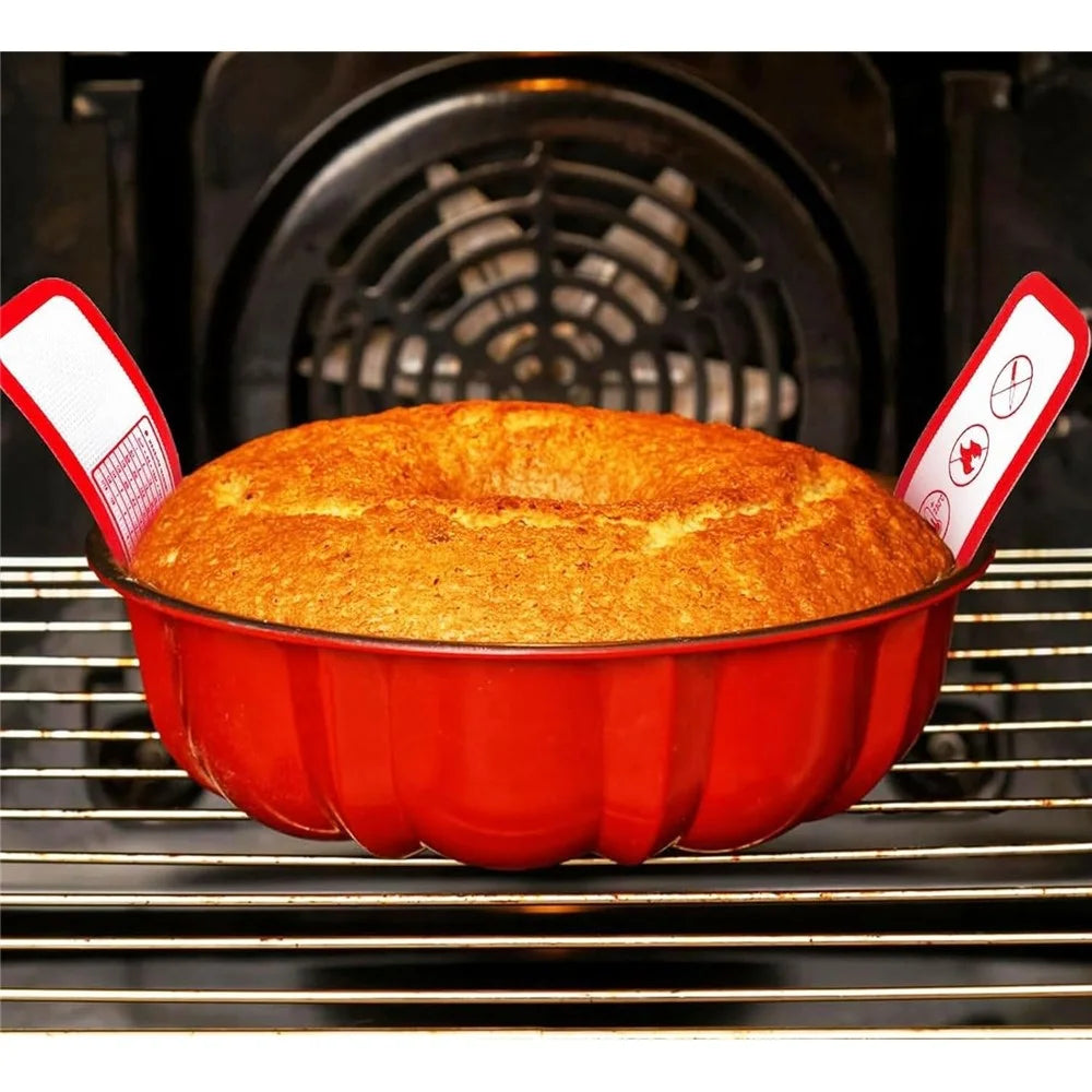 0.7mm Thickness Silicone Bread Sling Non-Stick Silicone Bread Baking Mat for Sourdough, Dough Lifter Liner with Handles, FDA Certified - Red - 5