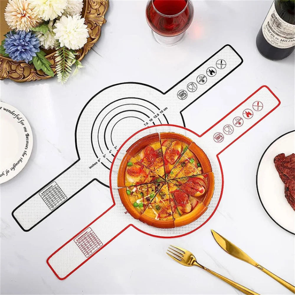 0.7mm Thickness Silicone Bread Sling Non-Stick Silicone Bread Baking Mat for Sourdough, Dough Lifter Liner with Handles, FDA Certified - Red - 7