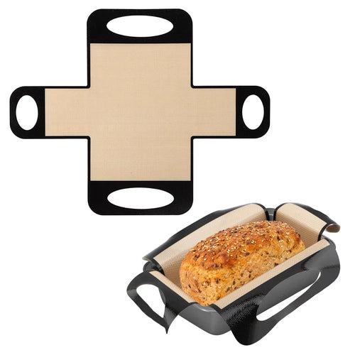39 x 49cm Food Grade Loaf Pan Liner Reusable Bread Sling Lifter Non Stick Mat with 4 Handles (BPA Free, FDA Certified) - 1
