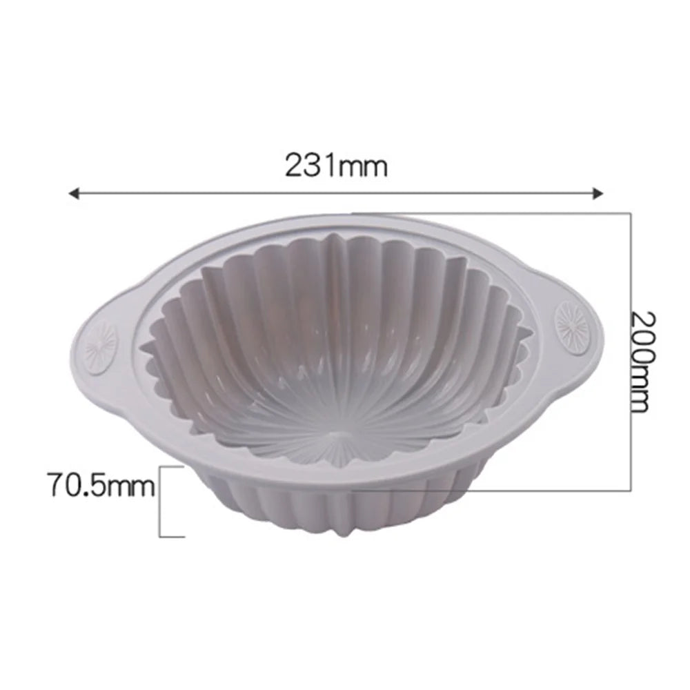 Small Silicone Cake Mold Heat Resistant Baking Pan Anti Scald Cooking Tray for Oven (No FDA) - 7